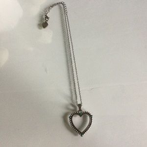 Silver & Turquoise Western Style Heart Necklace